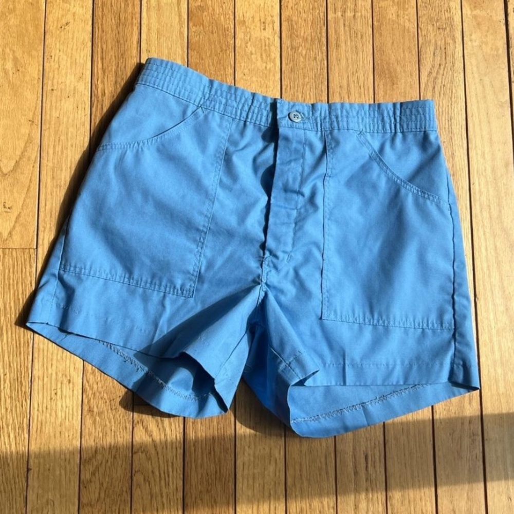 blue 90s shorts